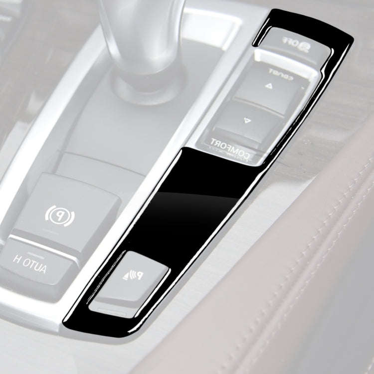 Car Right Drive Gear Panel Single Key Decorative Sticker for BMW Series 5 F10 2011-2017(Black)