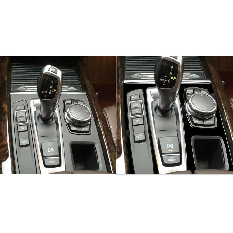 Car Left Drive Gear Panel Decorative Sticker for BMW X5 / X6 F15 F16 2014-2017(Black)