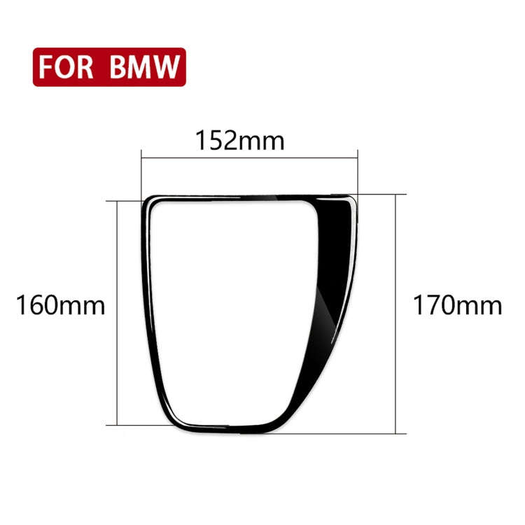 Car Right Drive Gear Panel Decorative Sticker for BMW Series 5 E60 2008-2010(Black)