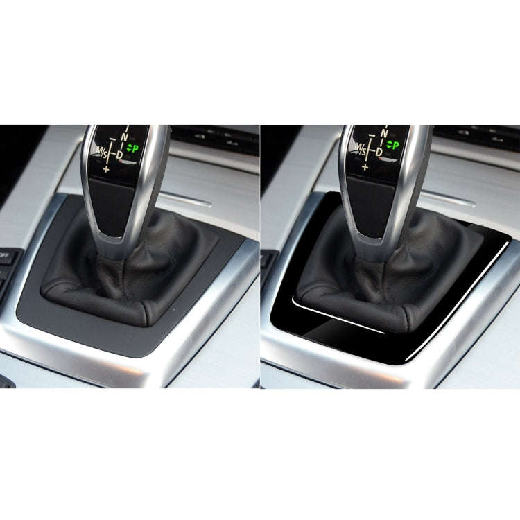 Car Gear Panel Decorative Sticker for BMW Z4 2009-2015, Left and Right Drive Universal(Black)