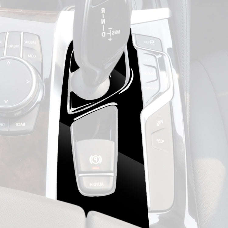 Car Right Drive Gear Panel Decorative Sticker for BMW Series 5 G38 528Li / 530Li / 540Li 2018(Black)