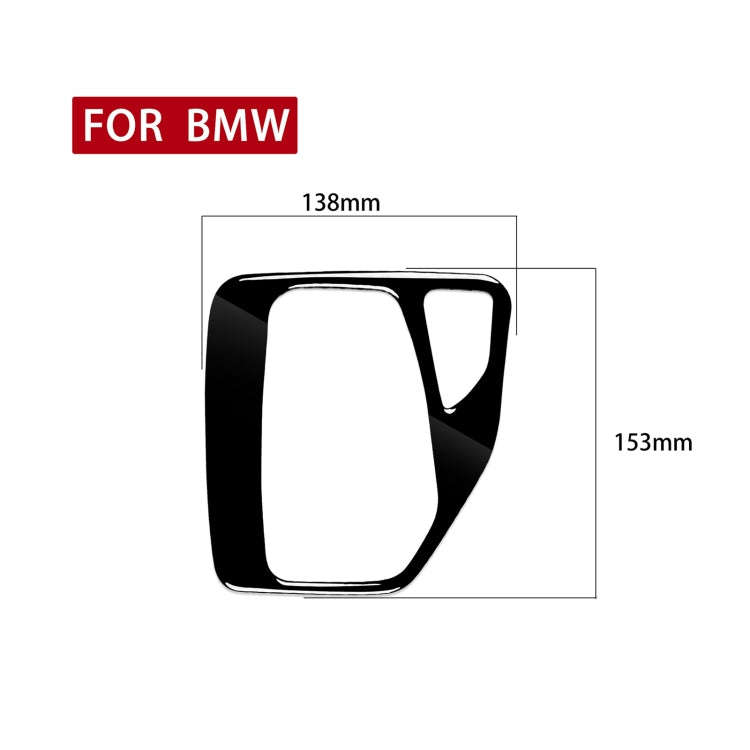 Car Right Drive Gear Panel Decorative Sticker for BMW X1 E84 2011-2015(Black)