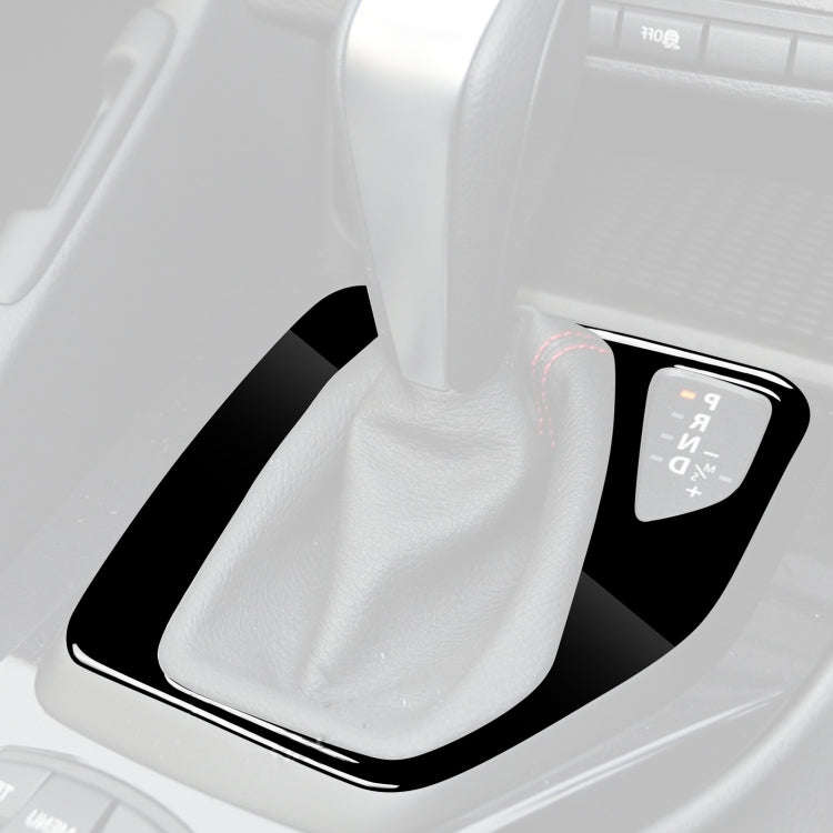 Car Right Drive Gear Panel Decorative Sticker for BMW X1 E84 2011-2015(Black)