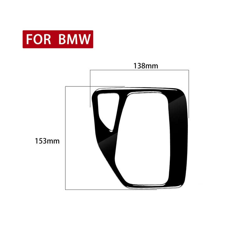 Car Left Drive Gear Panel Decorative Sticker for BMW X1 E84 2011-2015(Black)