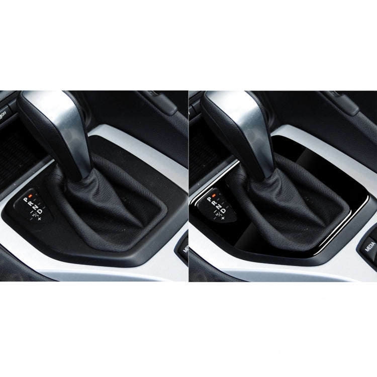 Car Left Drive Gear Panel Decorative Sticker for BMW X1 E84 2011-2015(Black)