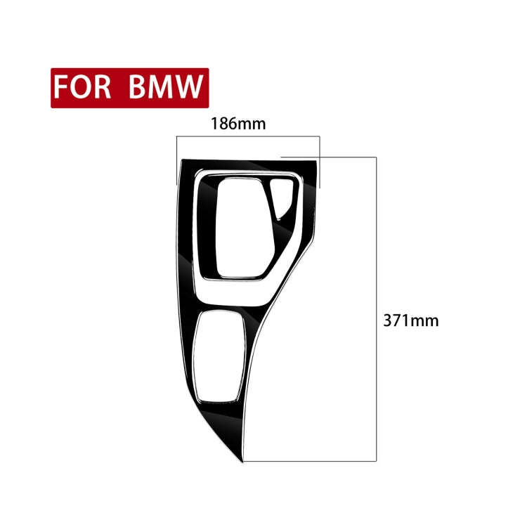 2pcs / Set Car Right Drive Gear Panel Decorative Sticker for BMW X1 E84 2011-2015(Black)