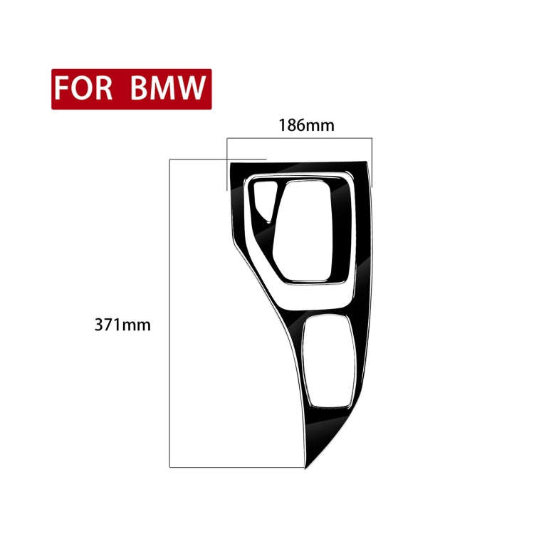2pcs / Set Car Left Drive Gear Panel Decorative Sticker for BMW X1 E84 2011-2015(Black)