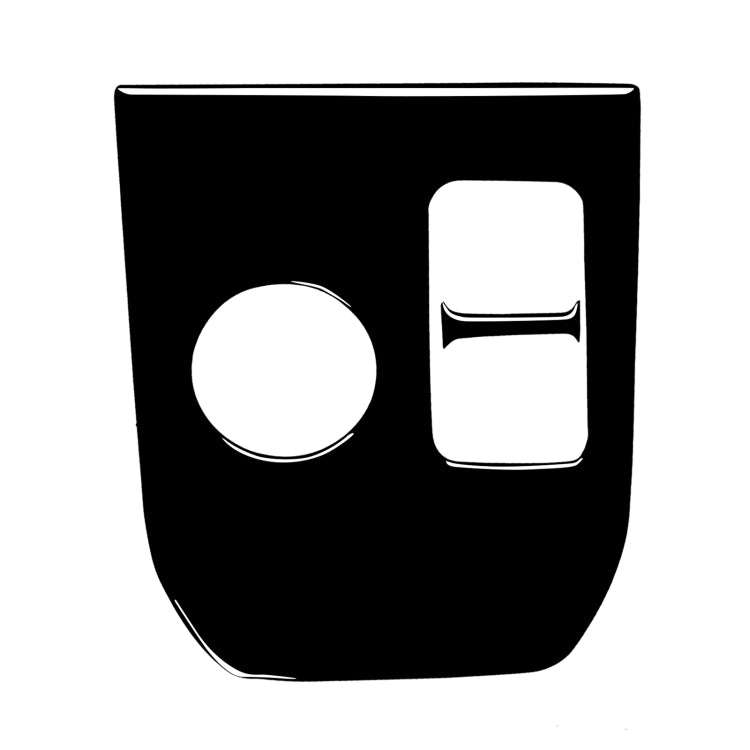 For Ford Mustang Mach E 2021 Car Gear Panel Decorative Sticker, Left and Right Drive Universal(Bl...