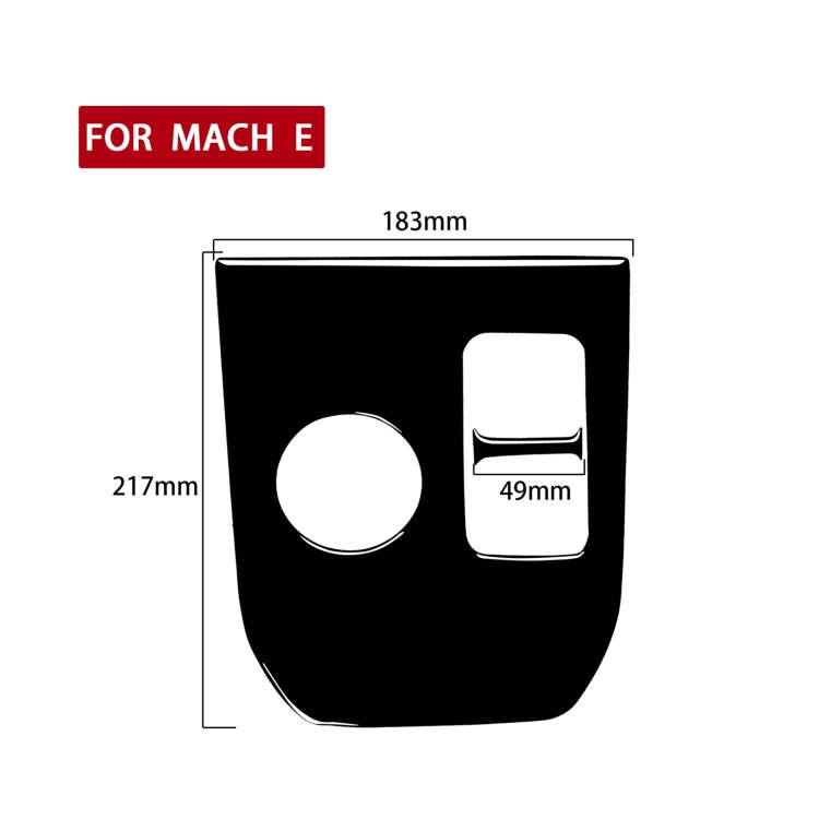 For Ford Mustang Mach E 2021 Car Gear Panel Decorative Sticker, Left and Right Drive Universal(Bl...
