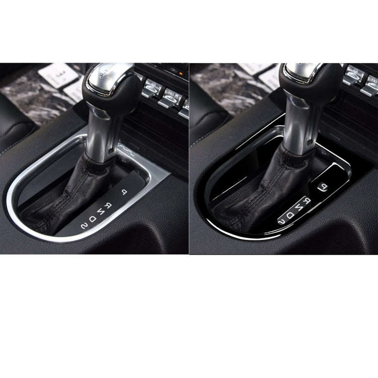 For Ford Mustang 2015-2020 Car Right Drive Gear Panel Frame Decorative Sticker Set(Black)