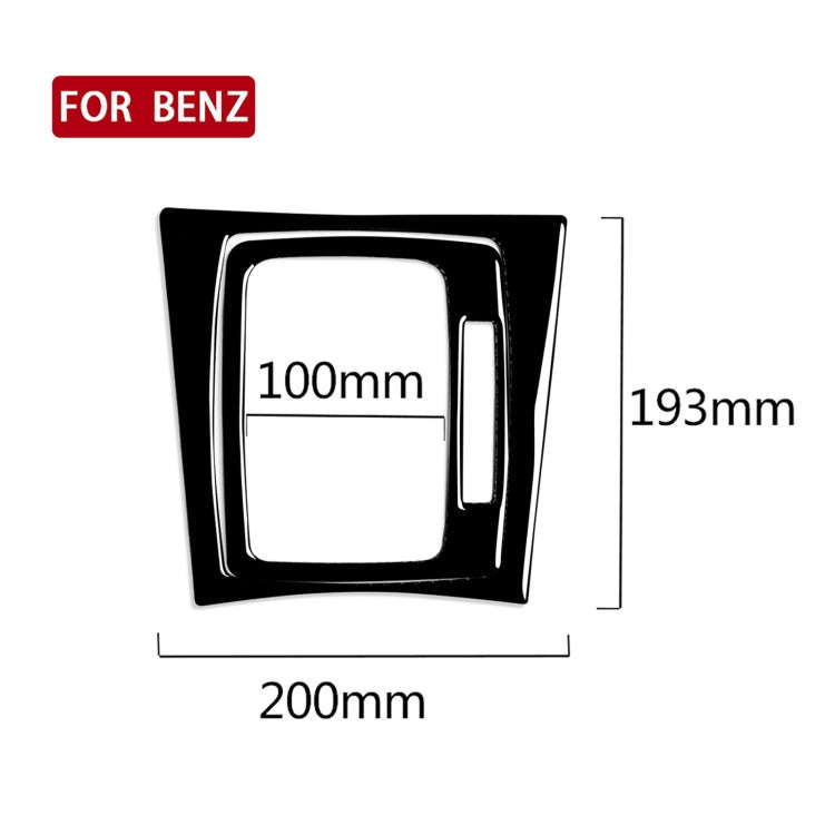 For Mercedes-Benz W204 C-class 2007-2013 Car Right Drive Gear Panel Decorative Sticker Set (Black)