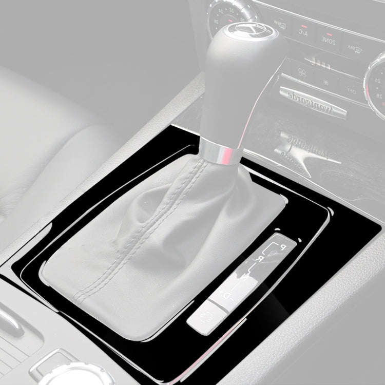 For Mercedes-Benz W204 C-class 2007-2013 Car Right Drive Gear Panel Decorative Sticker Set (Black)