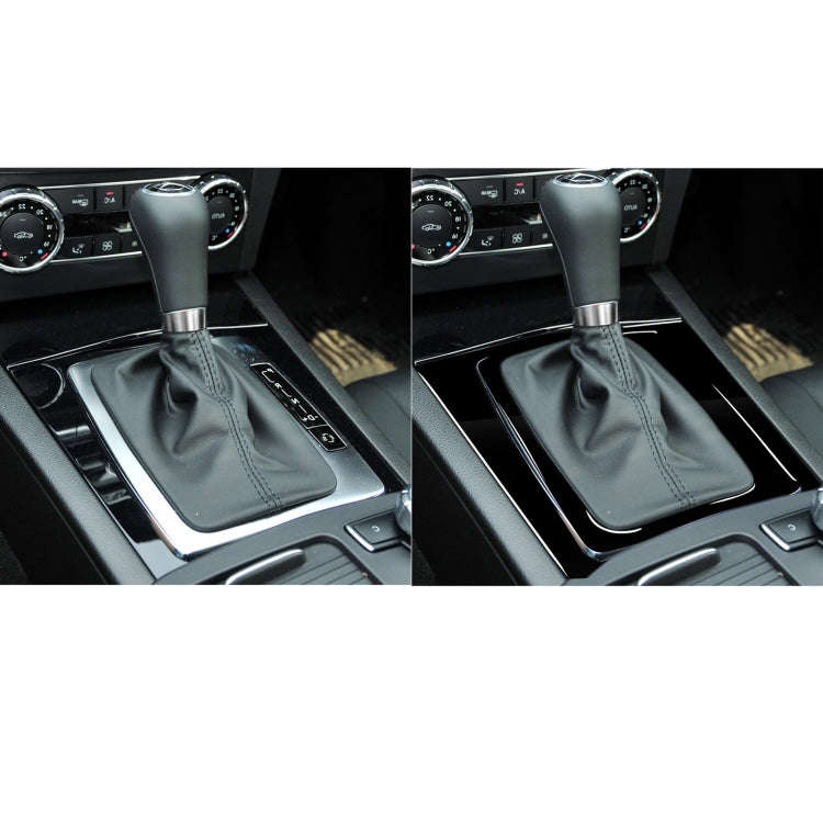 For Mercedes-Benz W204 C-class 2007-2013 Car Right Drive Gear Panel Decorative Sticker Set (Black)