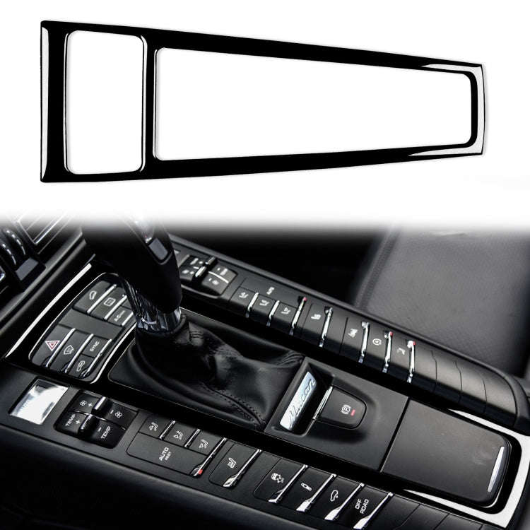 For Porsche Macan 2014-2021 Car Gear Panel Decorative Sticker, Left and Right Drive Universal (Bl...