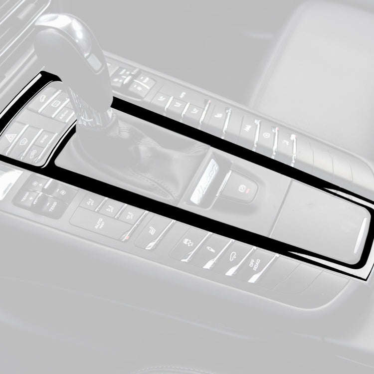For Porsche Macan 2014-2021 Car Gear Panel Decorative Sticker, Left and Right Drive Universal (Bl...