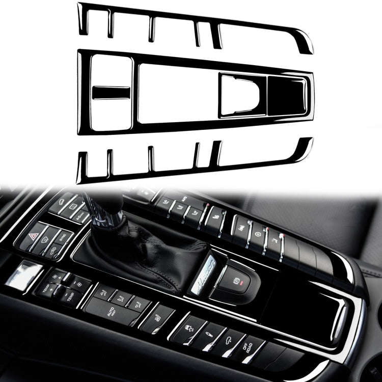 For Porsche Macan 2014-2021 Car Gear Panel Decorative Sticker 5pcs / Set, Left and Right Drive Un...