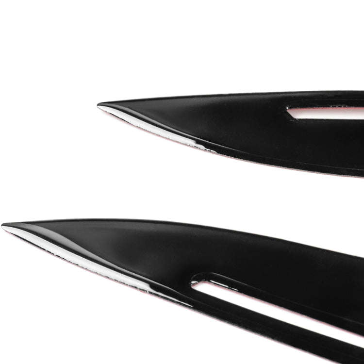 Pair Car Lamp Eyebrow Soft Decorative Sticker for BMW 5 Series F10 2010-2013, with Hole(Black)