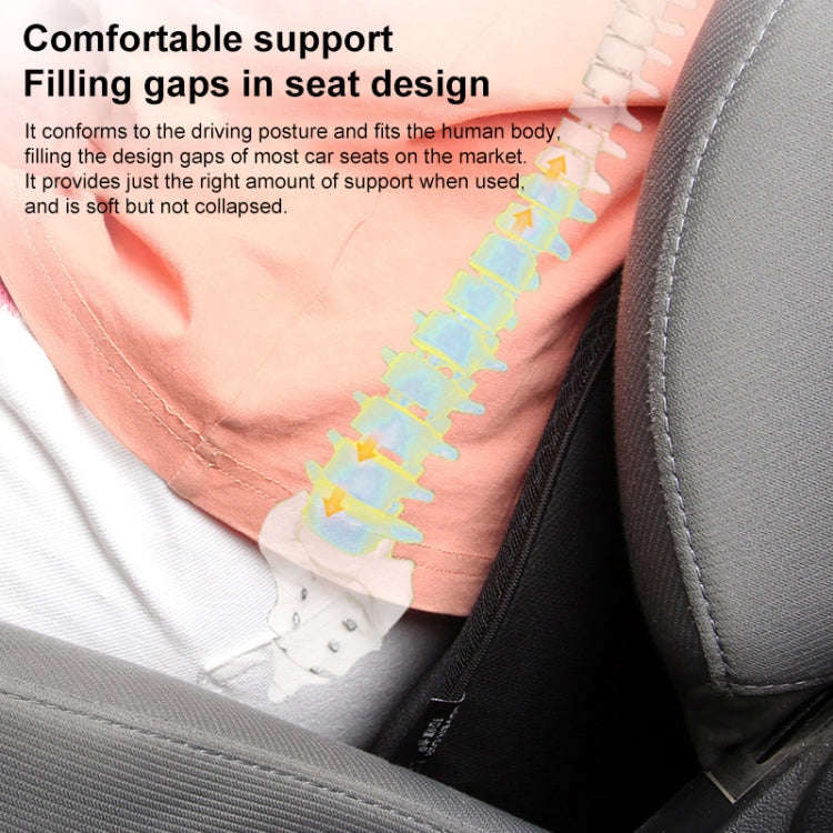 Car mini Seat Cushion Breathable Lumbar Seat Mat (Black)