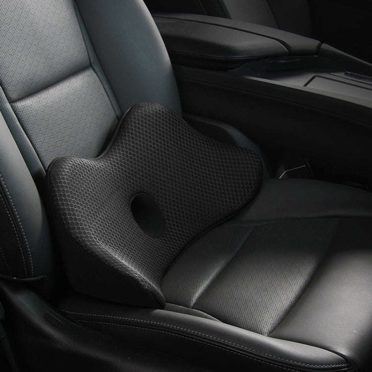 Car Memory Foam Breathable Lumbar Cushion (Black)