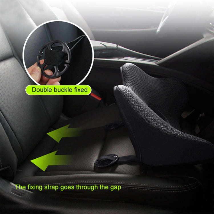 Car Memory Foam Breathable Lumbar Cushion (Red)
