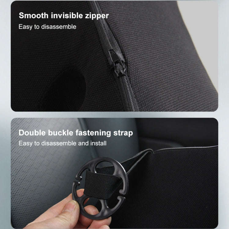 Car Memory Foam Breathable Lumbar Cushion (Brown)