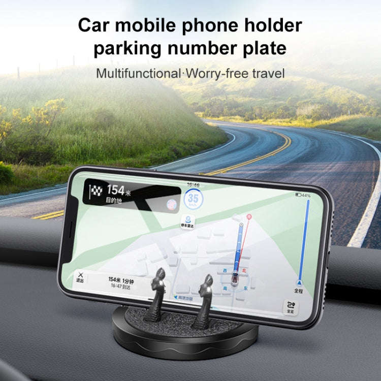 Diamond Peacock Shape Car Center Console Phone Holder with Phone Number Plate