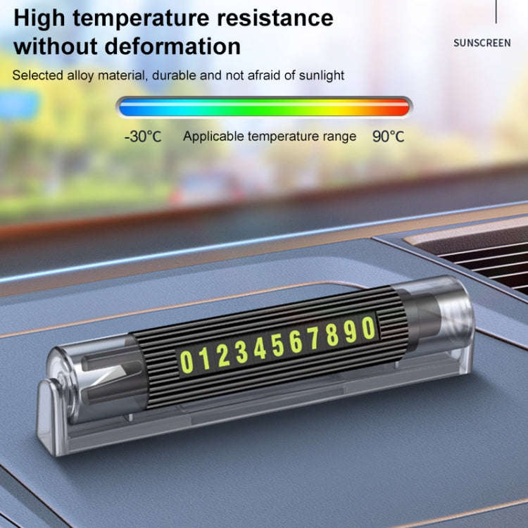 Car Multi-functional Emergency Safety Hammer Temporary Parking Dual Number Plate (Blue)