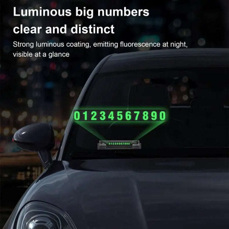 Car Multi-functional Emergency Safety Hammer Temporary Parking Dual Number Plate (Black)