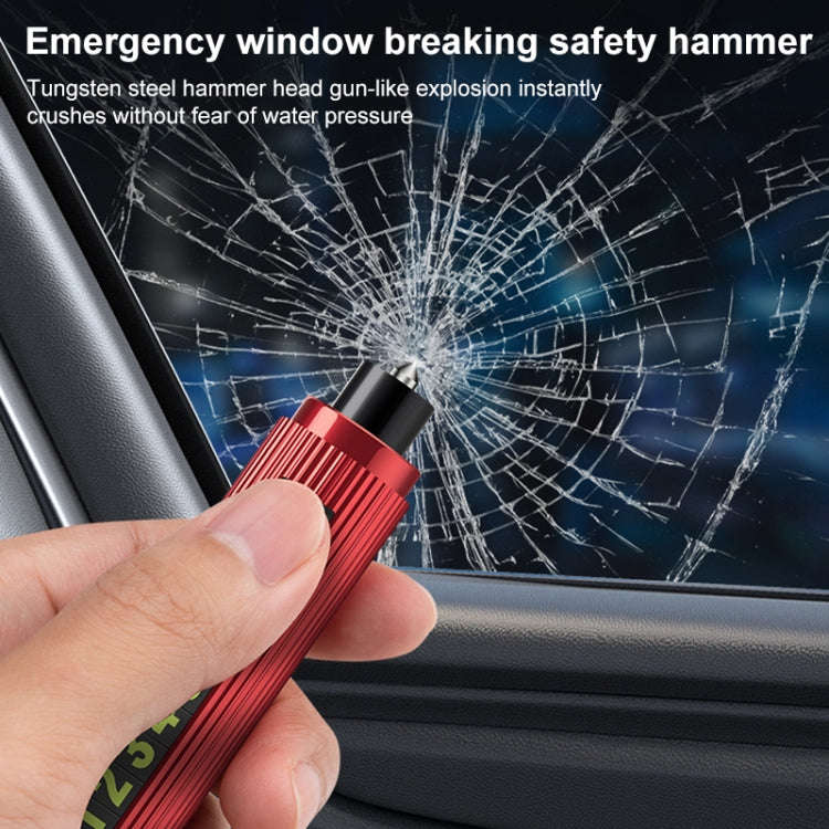 Car Multi-functional Emergency Safety Hammer Temporary Parking Dual Number Plate (Blue)