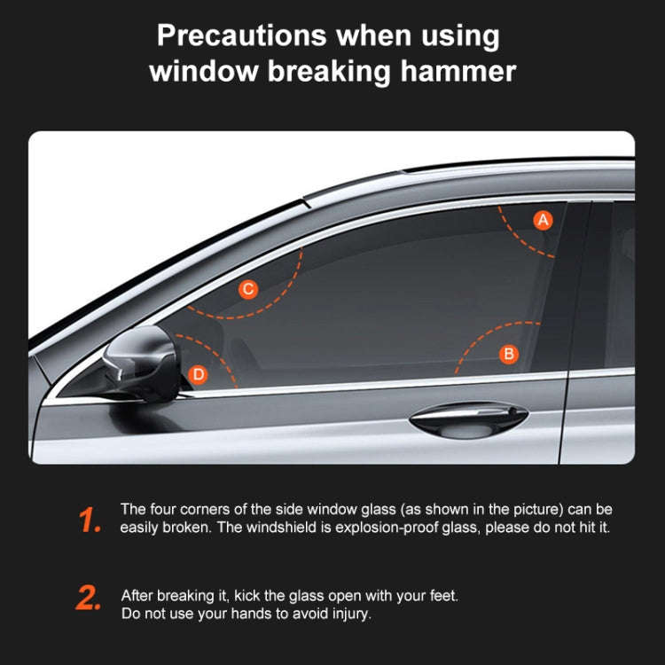 Car Multi-functional Emergency Safety Hammer Temporary Parking Dual Number Plate (Grey)