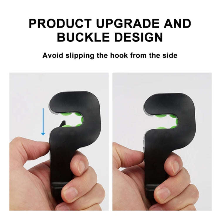 1 Pair Car Seat Back Hidden Hook (Black)