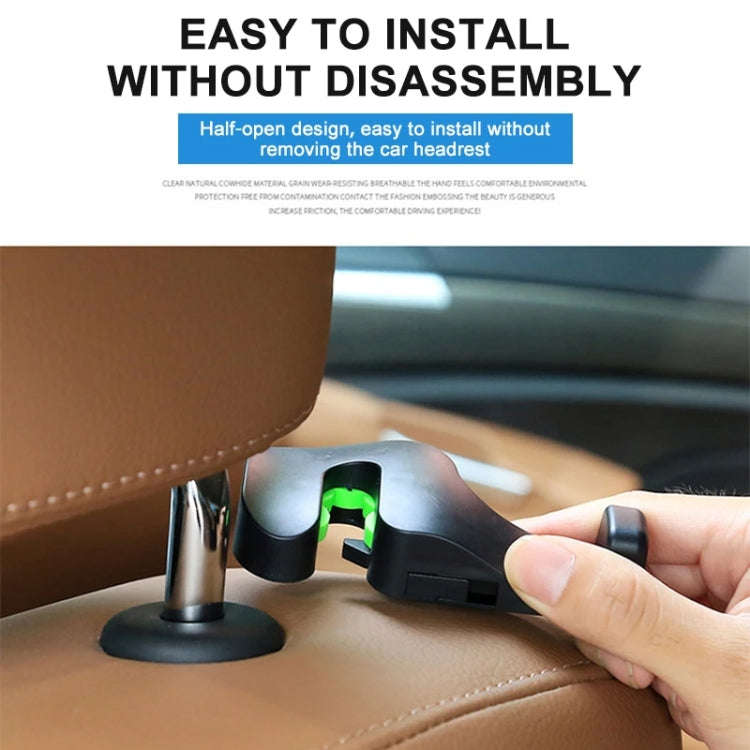 1 Pair Car Seat Back Hidden Hook (Black)