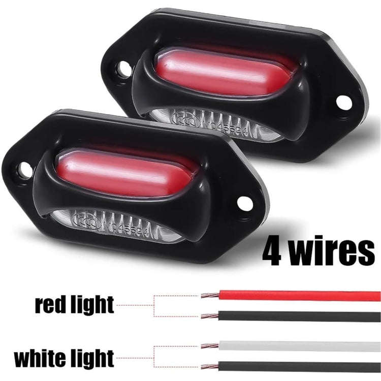 2pcs Car / Truck 12-24V 8LEDs Dual Color Side Marker Indicator Lights Bulb Lamp