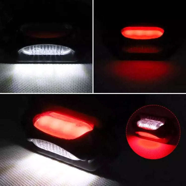 2pcs Car / Truck 12-24V 8LEDs Dual Color Side Marker Indicator Lights Bulb Lamp