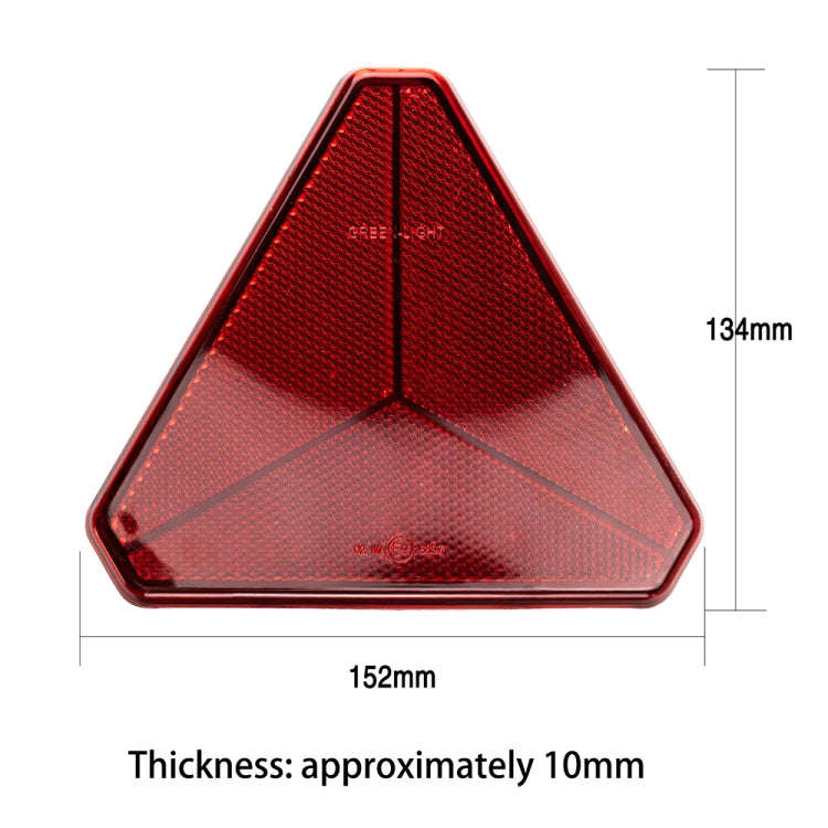 Trucks Trailers RV Triangular Red Reflector