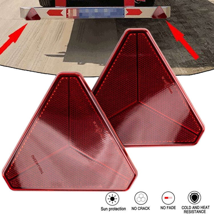Trucks Trailers RV Triangular Red Reflector