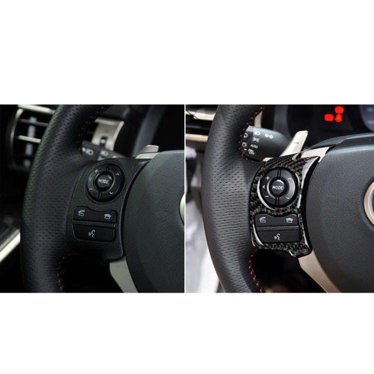 Car Carbon Fiber Steering Wheel Button Decorative Sticker for Lexus IS250 NX200 200t 300h 2013-20...