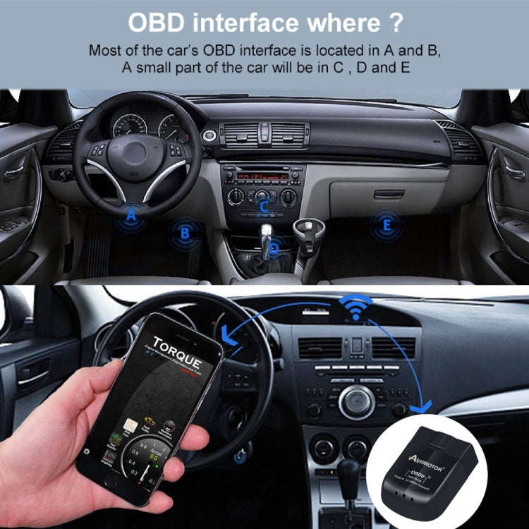 ELM327WIFI V1.5 OBD2 Car Fault Diagnostic Tool PIC18F25K80 Chip
