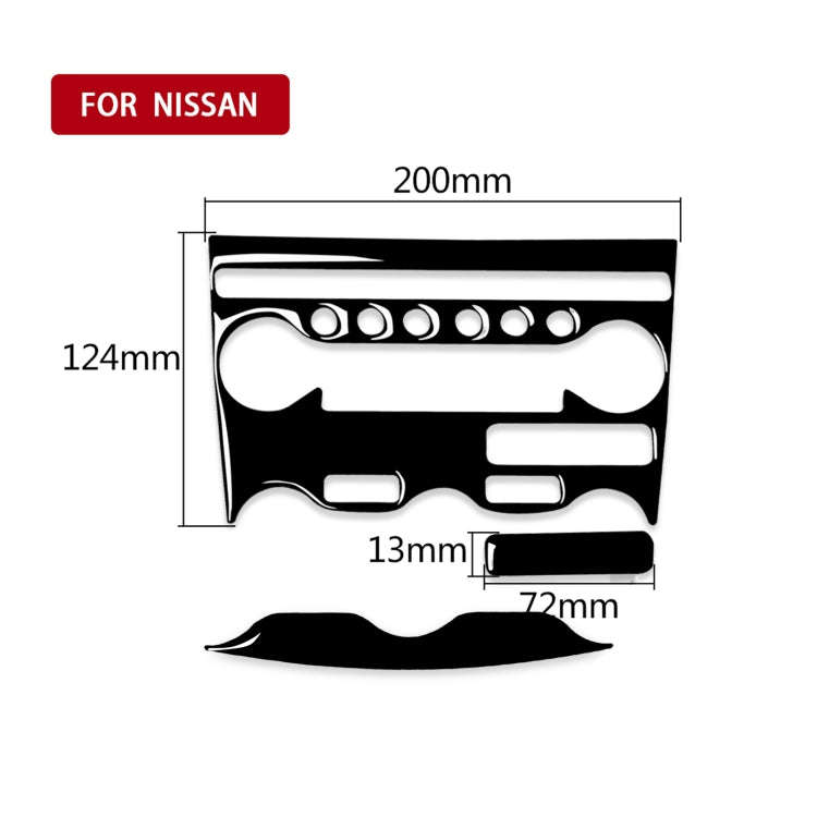For Nissan 370Z Z34 2009- 3 in 1 Car AC Adjustment Panel Decorative Sticker, Left and Right Drive...