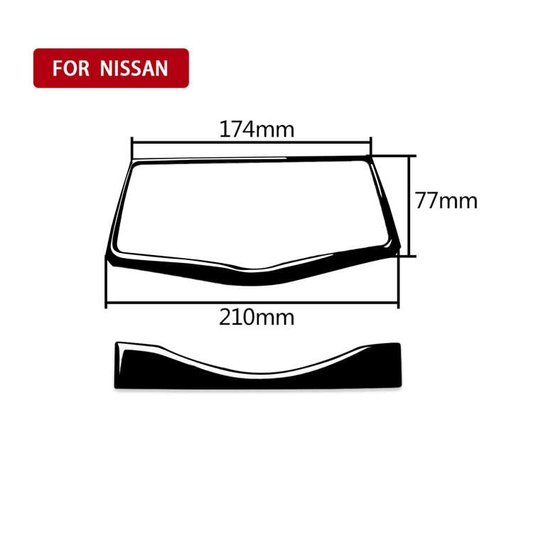 For Nissan 370Z Z34 2009- 2 in 1 Car Multimedia Navigation Button Frame Decorative Sticker, Left ...