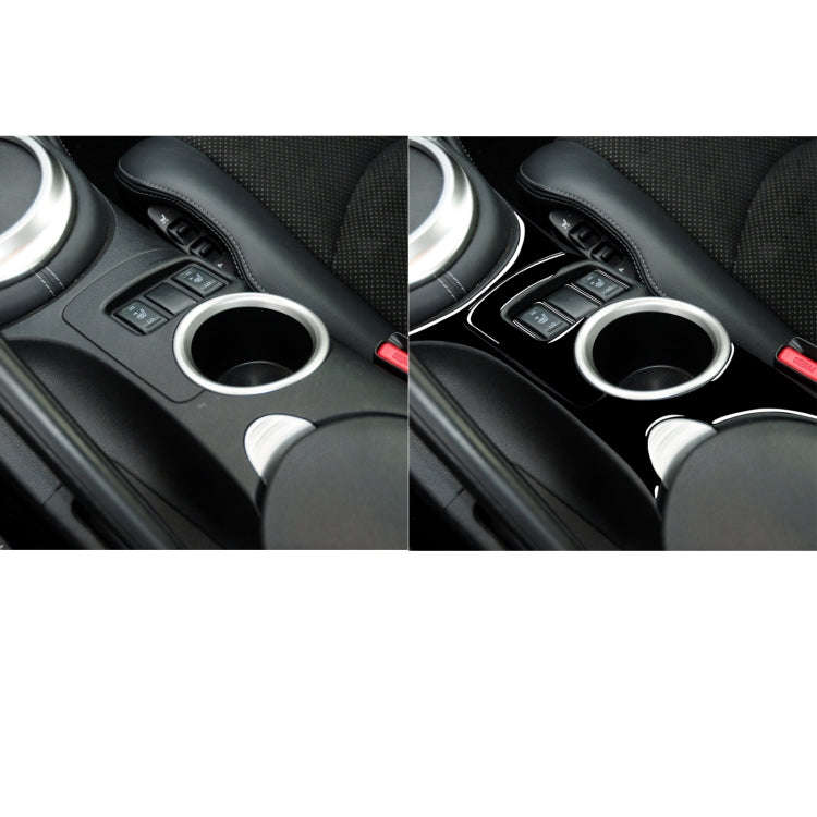 For Nissan 370Z Z34 2009- 3 in 1 Car Center Console Water Cup Holder Panel Decorative Sticker, Le...