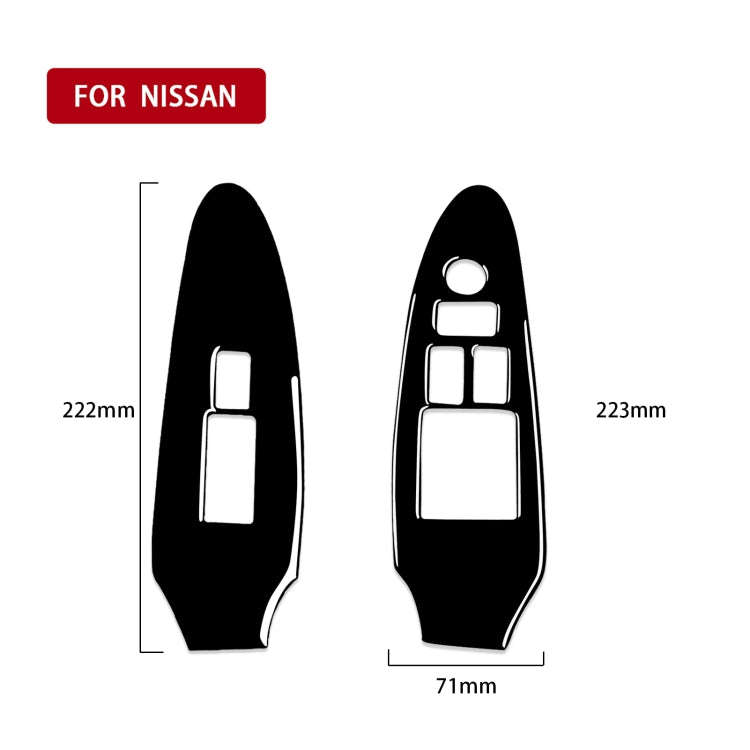 For Nissan 370Z Z34 2009- 2 in 1 Car Window Lift Panel with Hole Decorative Sticker, Right Drive ...