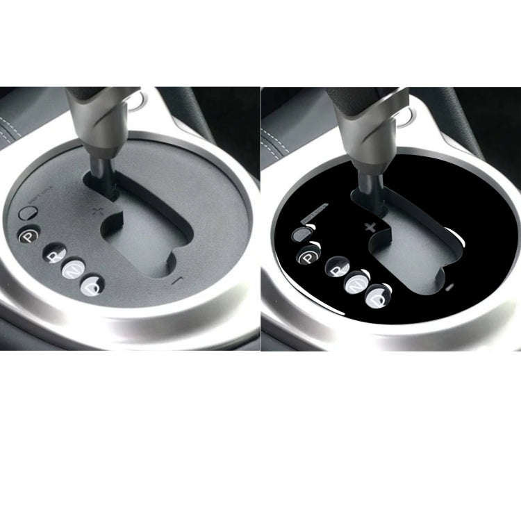 For Nissan 370Z Z34 2009- Car Automatic Transmission Panel Decorative Sticker, Left Drive (Black)