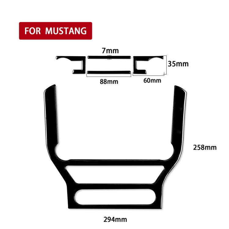 For Ford Mustang 2015-2020 Car Central Control CD Frame Decorative Sticker, Left and Right Drive ...