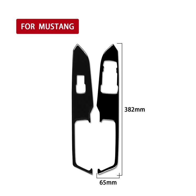 For Ford Mustang 2015-2020 Car Window Lift Decorative Sticker, Right Drive (Black)