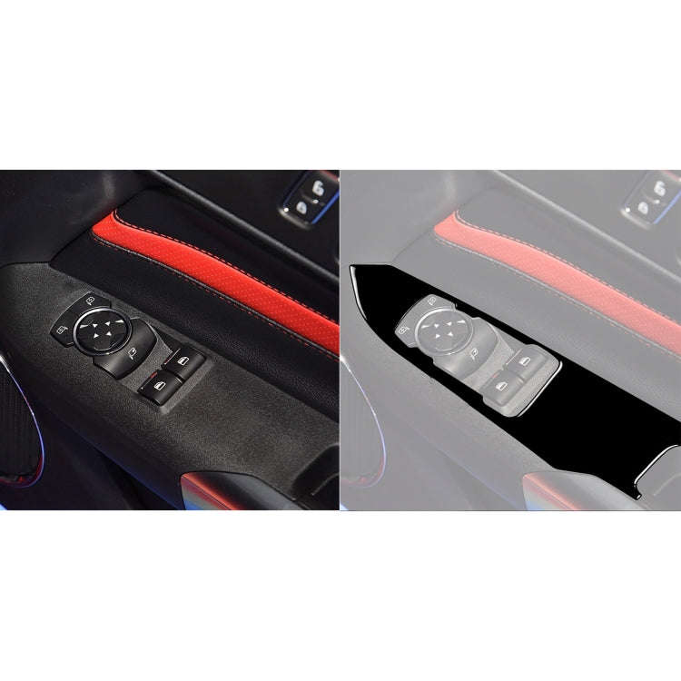 For Ford Mustang 2015-2020 Car Window Lift Decorative Sticker, Right Drive (Black)