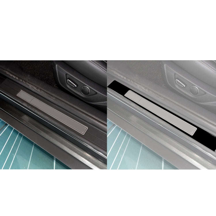 For Ford Mustang 2015-2020 Car Threshold Decorative Sticker, Left and Right Drive Universal (Black)
