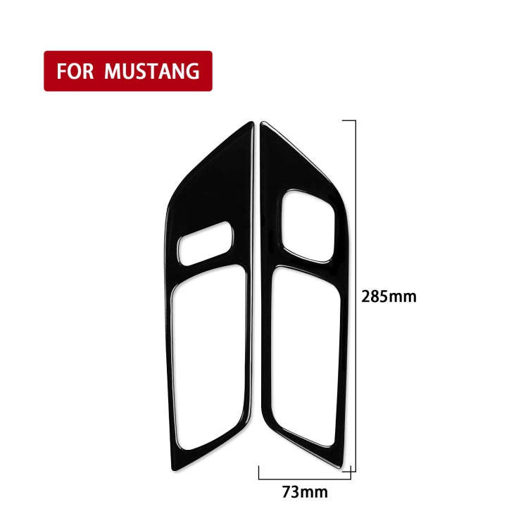 For Ford Mustang 2015-2020 Car Door Handle Panel Decorative Sticker, Right Drive (Black)