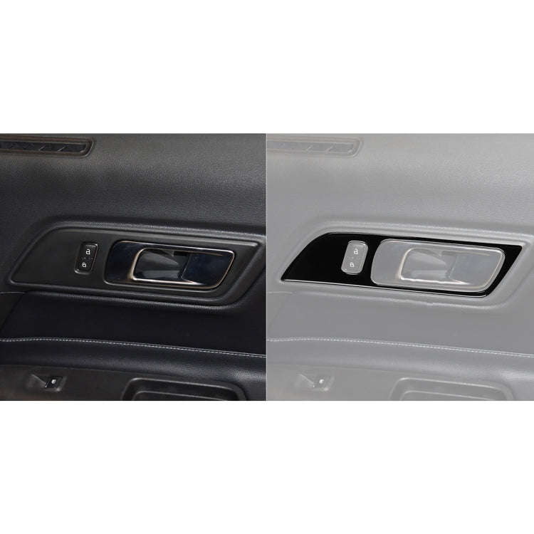 For Ford Mustang 2015-2020 Car Door Handle Panel Decorative Sticker, Left Drive (Black)