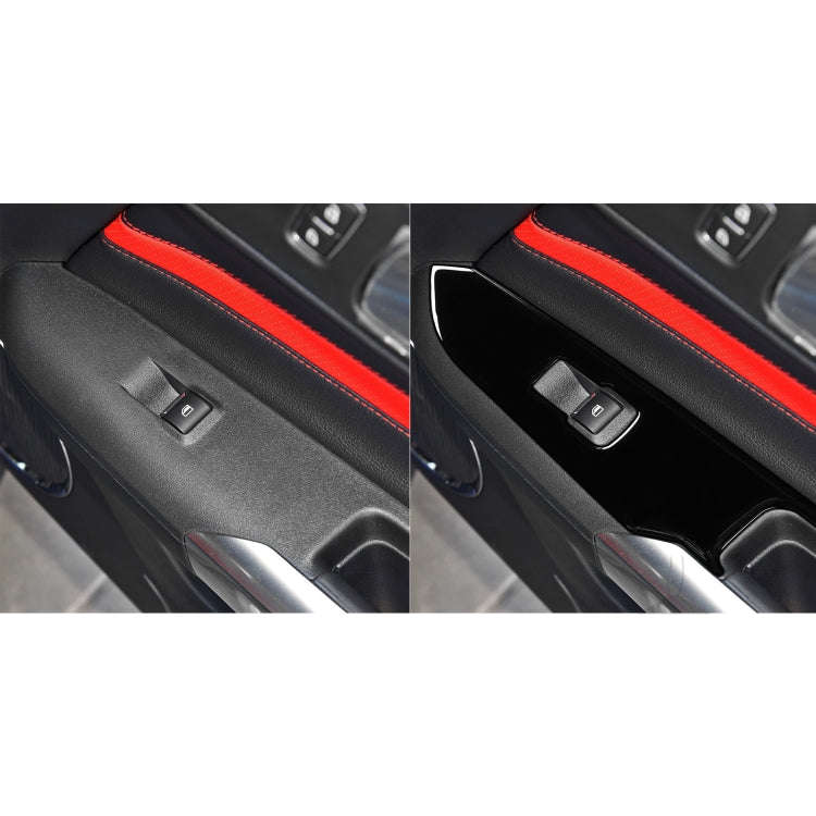 For Ford Mustang 2015-2020 Car Window Lift Panel Decorative Sticker, Left Drive (Black)